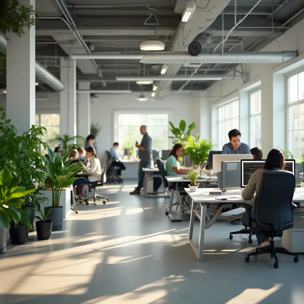 Espacio de trabajo moderno y abierto